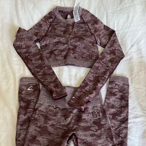 Gymshark burgundy set